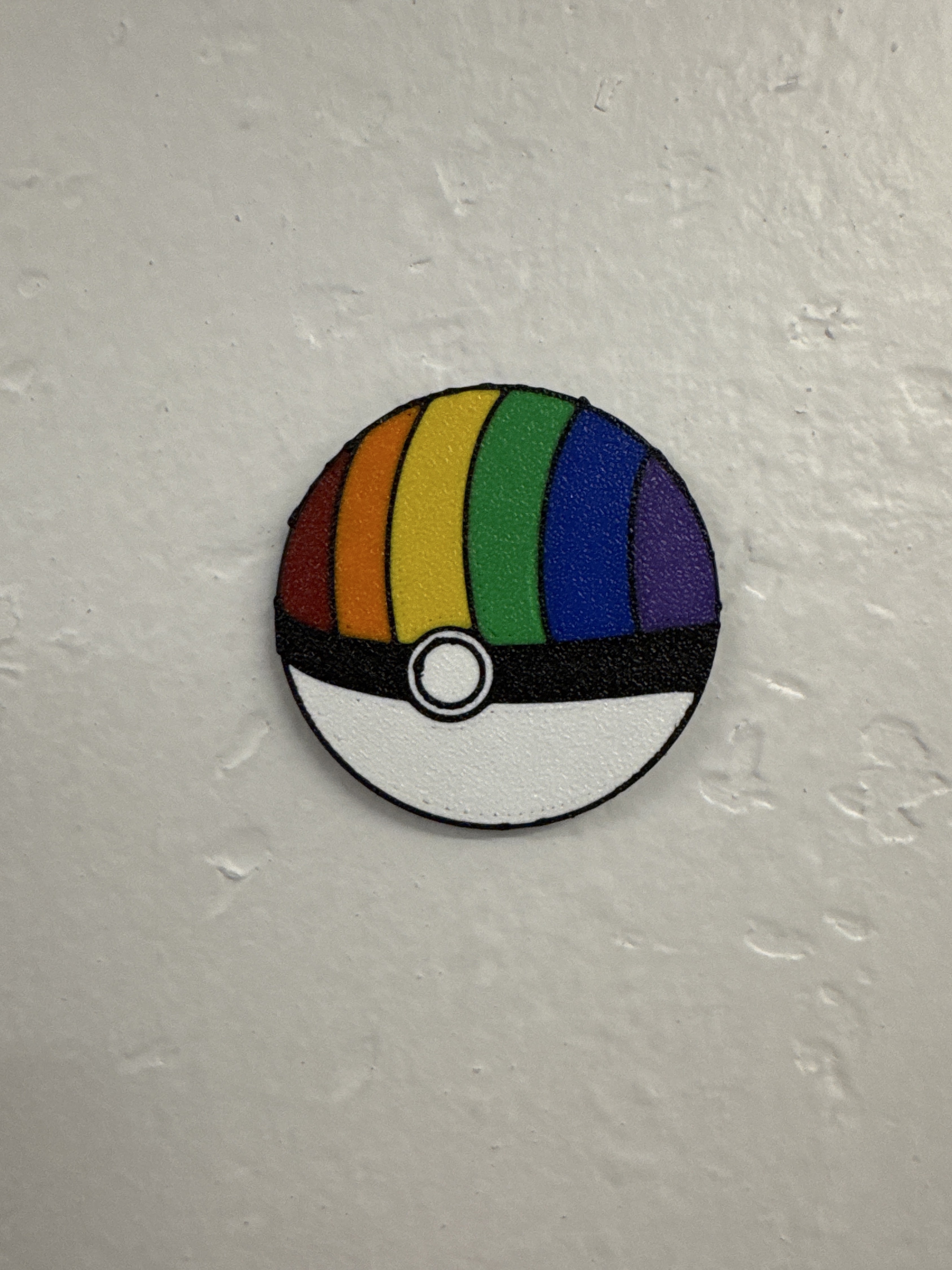Rainbow Pokeball Magnet