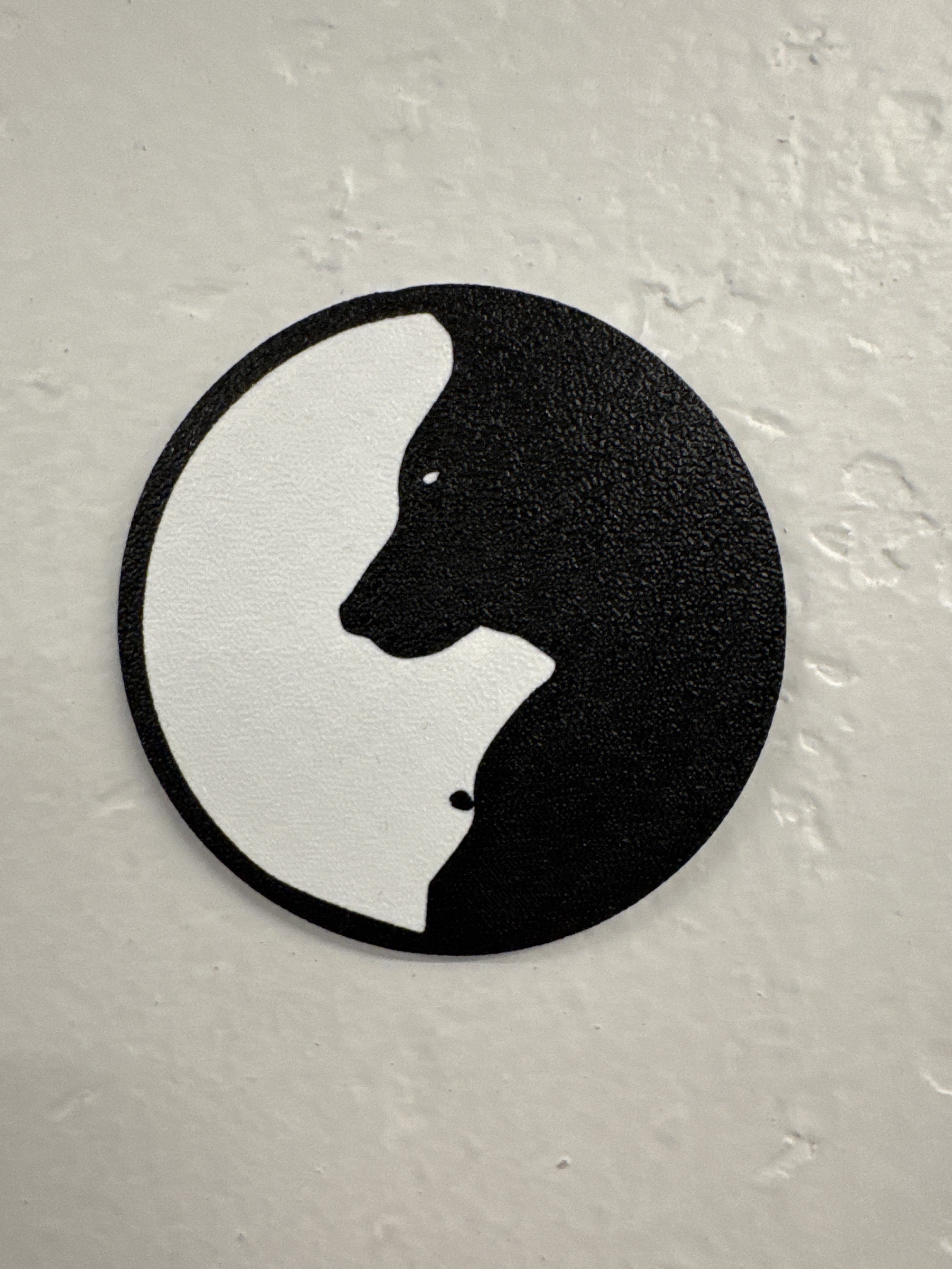 Dog Yin Yang Magnet