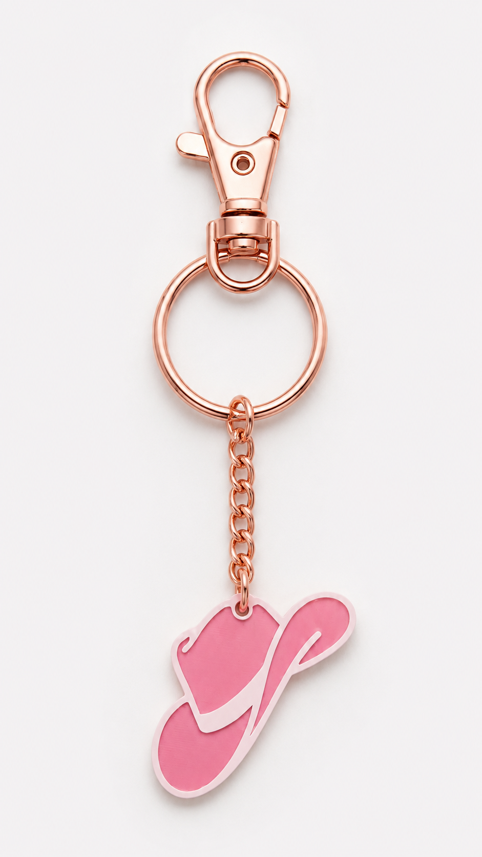Pink Cowgirl Hat Keychain