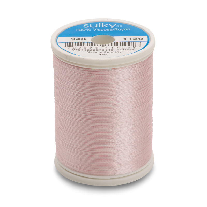 Sulky 40 Wt. Rayon Thread- Pale Pink - 850 yd. Spool
