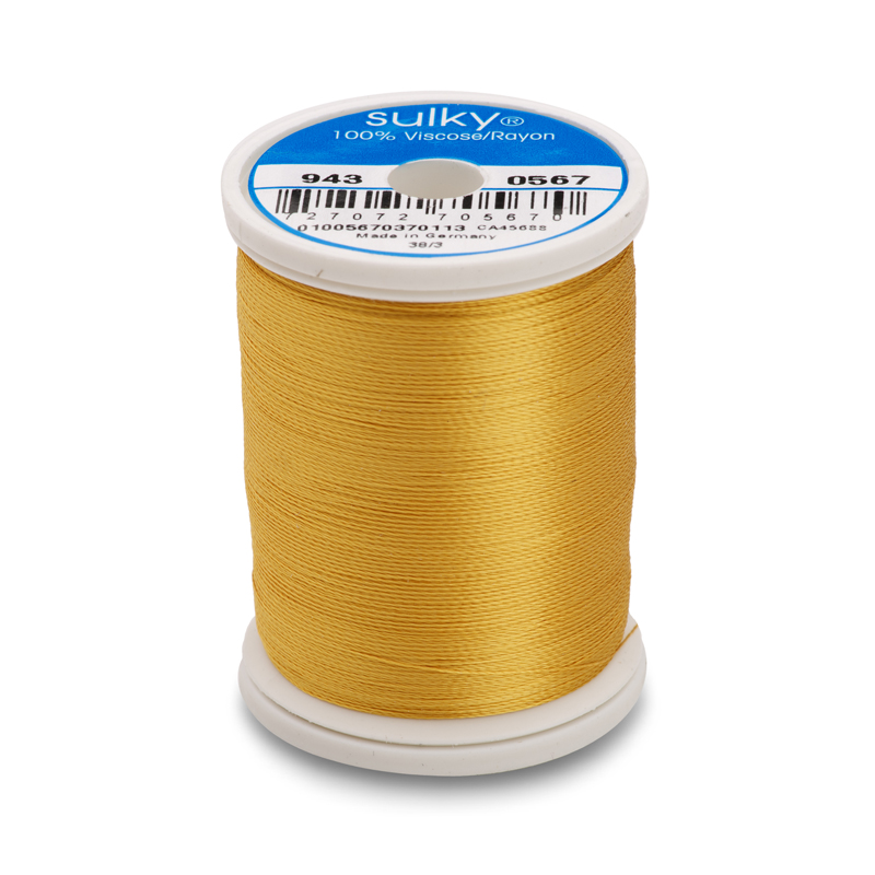 Sulky 40 Wt. Rayon Thread - Butterfly Gold - 850 yd. Spool