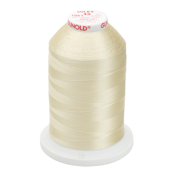 Sulky 40 Wt. Rayon Thread- Pale Yellow - 5,500 yd. Jumbo Cone