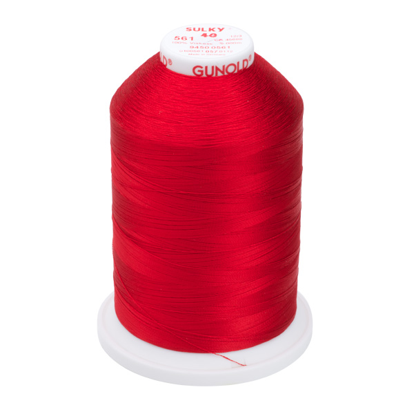 Sulky 40 Wt. Rayon Thread- Lipstick - 5,500 yd. Jumbo Cone