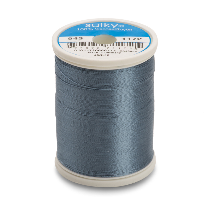 Sulky 40 Wt. Rayon Thread- Med. Weathered Blue - 850 yd. Spool