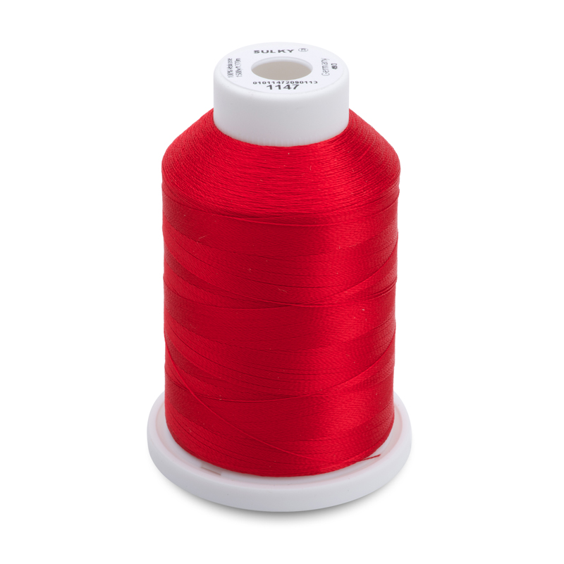 Sulky 40 Wt. Rayon Thread- Christmas Red - 1,500 yd. Spool