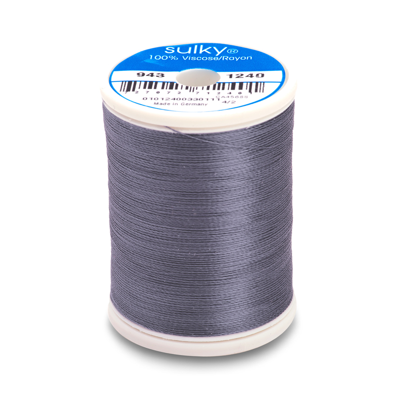 Sulky 40 Wt. Rayon Thread- Smokey Grey - 850 yd. Spool