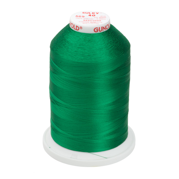 Sulky 40 Wt. Rayon Thread- Garden Green - 5,500 yd. Jumbo Cone