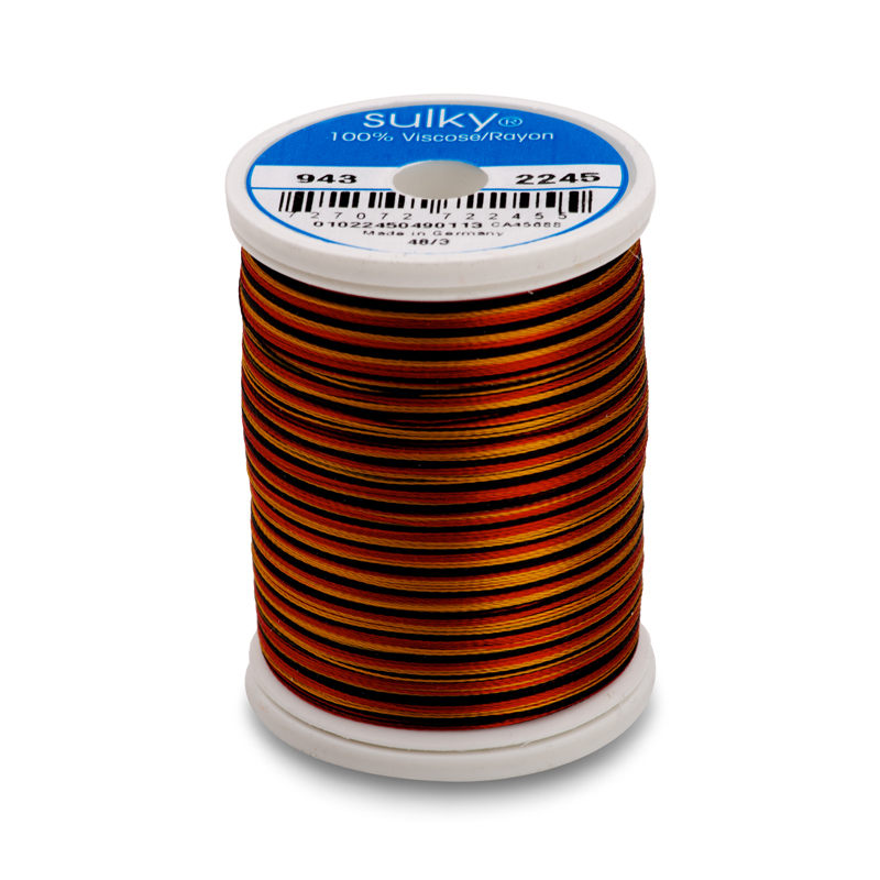 Sulky 40 Wt. Rayon Multi-Color Thread - Old Gold/Black/Red - 850 yd. Spool