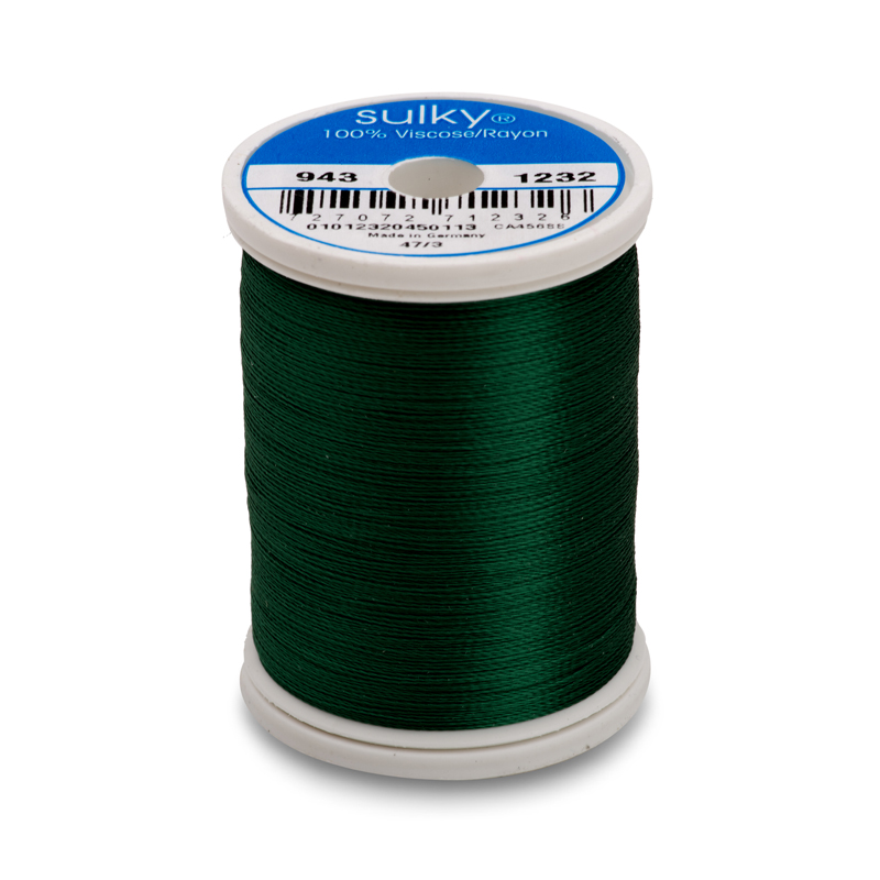 Sulky 40 Wt. Rayon Thread- Classic Green - 850 yd. Spool