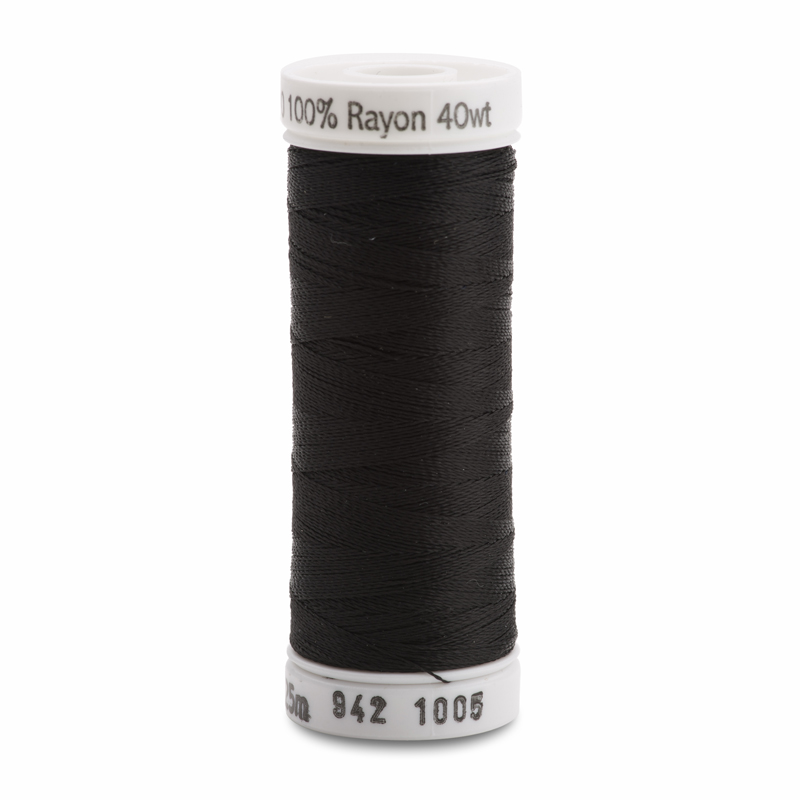 Sulky 40 Wt. Rayon Thread- Black - 250 yd. Spool