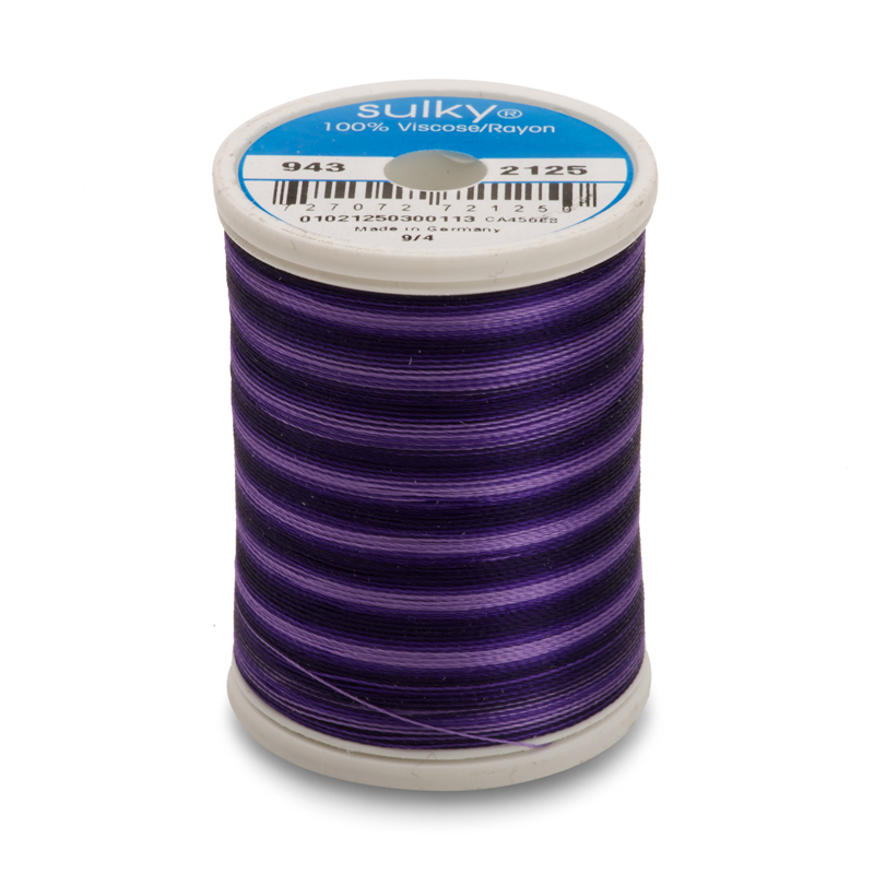 Sulky 40 Wt. Rayon Variegated Thread - Vari-Royal Purples - 850 yd. Spool