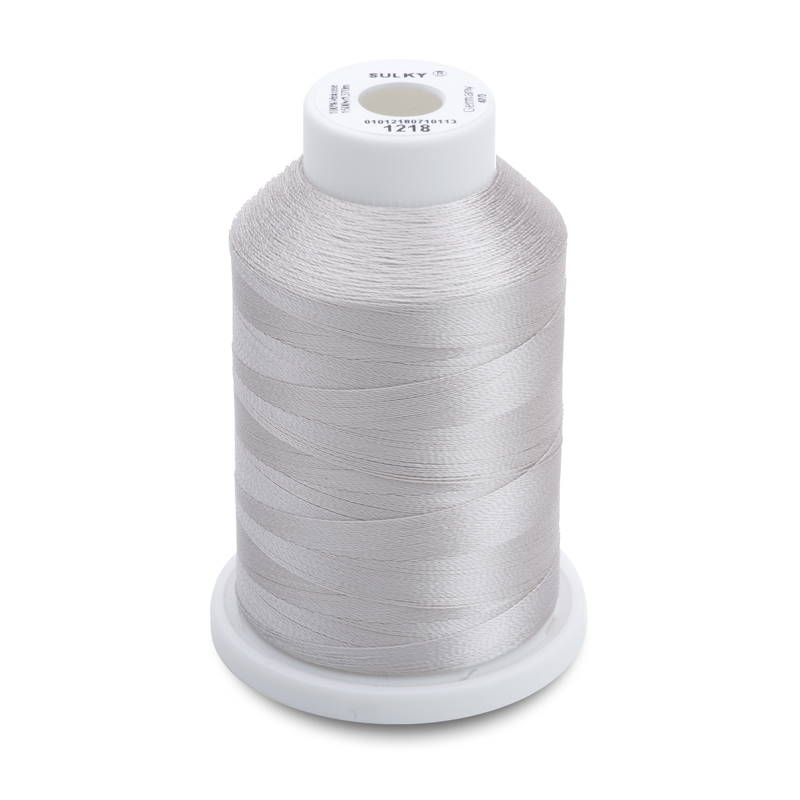 Sulky 40 Wt. Rayon Thread- Silver Gray - 1,500 yd. Spool
