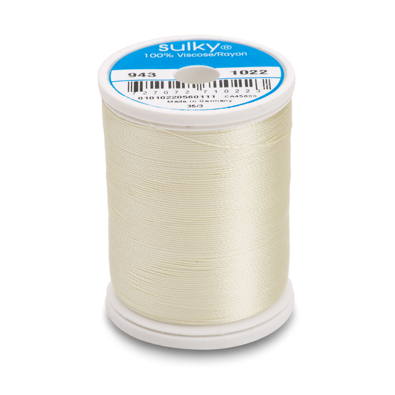 Sulky 40 Wt. Rayon Thread - Cream - 850 yd. Spool
