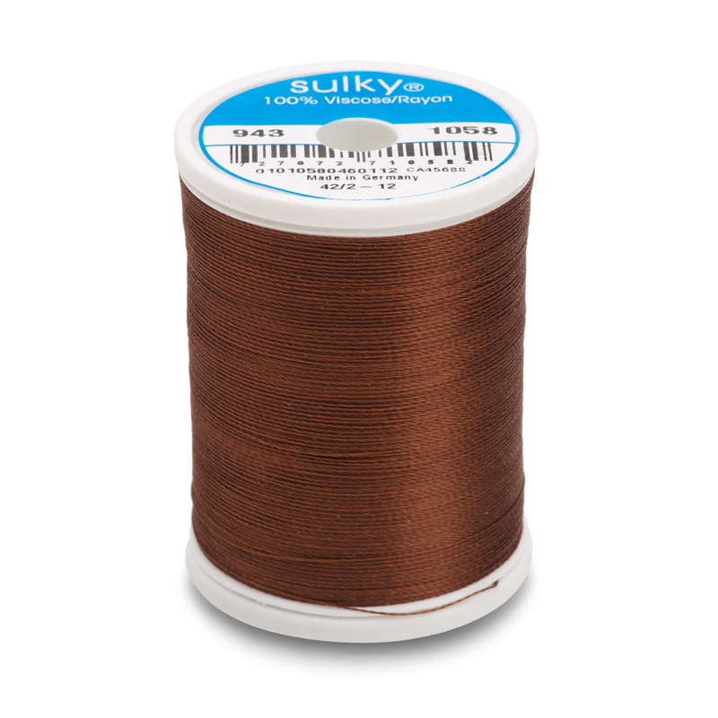 Sulky 40 Wt. Rayon Thread- Tawny Brown - 850 yd. Spool