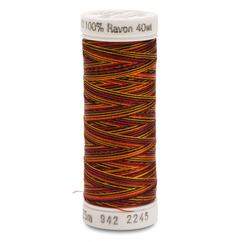Sulky 40 Wt. Rayon Multi-Color Thread - Old Gold/Black/Red - 250 yd. Spool