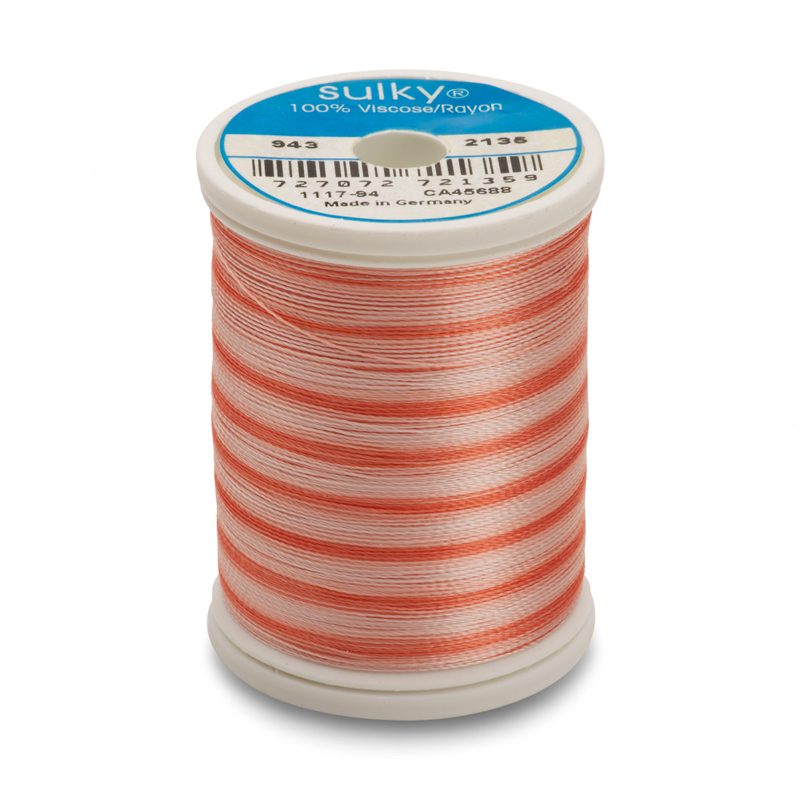 Sulky 40 Wt. Rayon Variegated Thread - Vari-Peaches - 850 yd. Spool