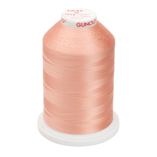 Sulky 40 Wt. Rayon Thread- Peach - 5,500 yd. Jumbo Cone