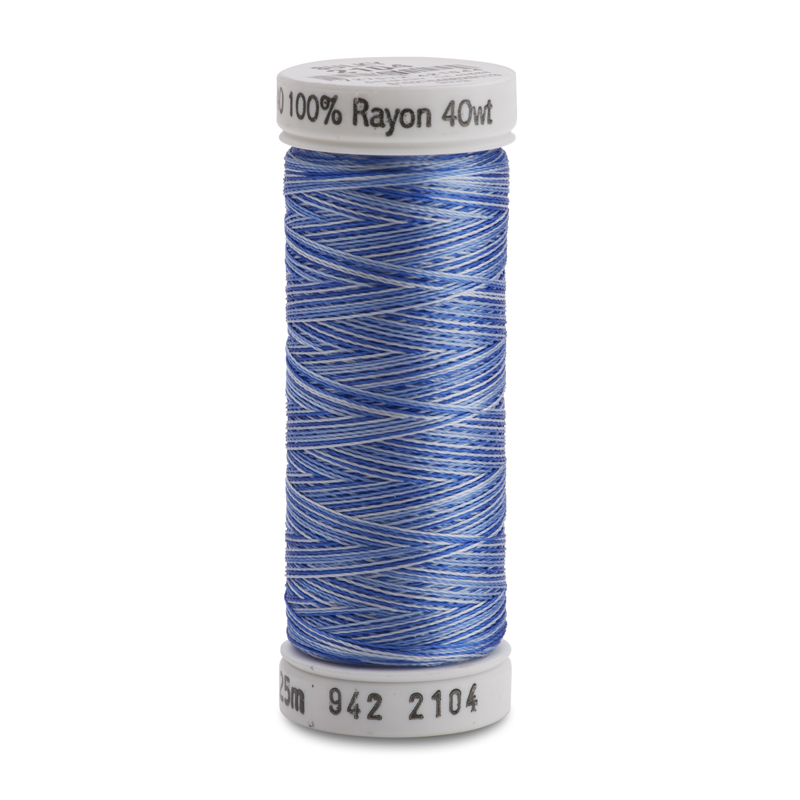 Sulky 40 Wt. Rayon Variegated Thread - Vari-Pastel Blues - 250 yd. Spool
