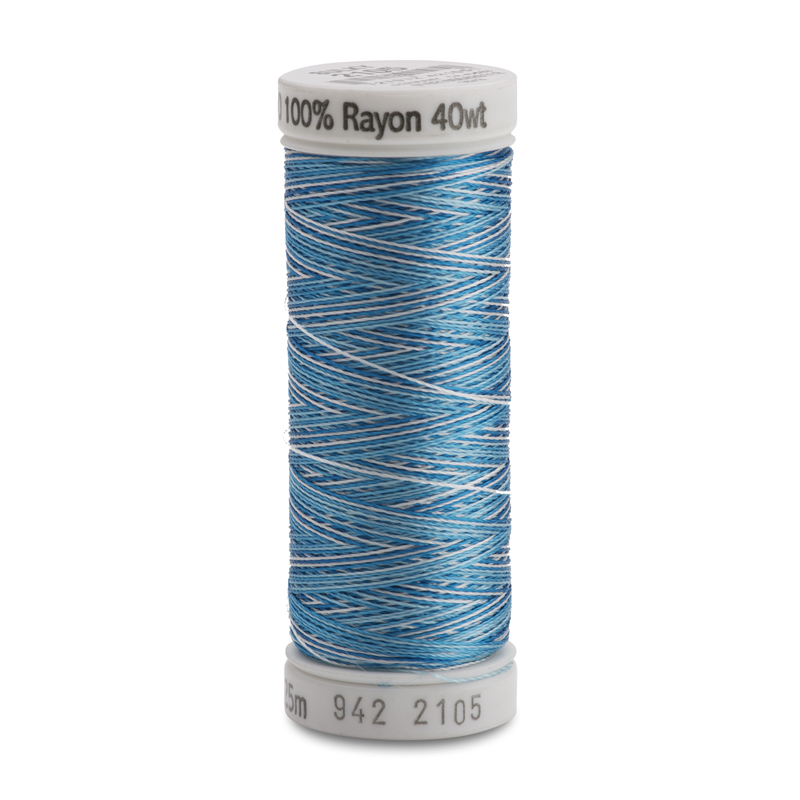 Sulky 40 Wt. Rayon Variegated Thread - Vari-Teal Blues - 250 yd. Spool