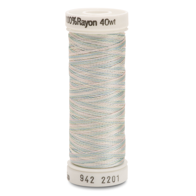 Sulky 40 Wt. Rayon Multi-Color Thread - Baby Blue/Pink/Mint - 250 yd. Spool