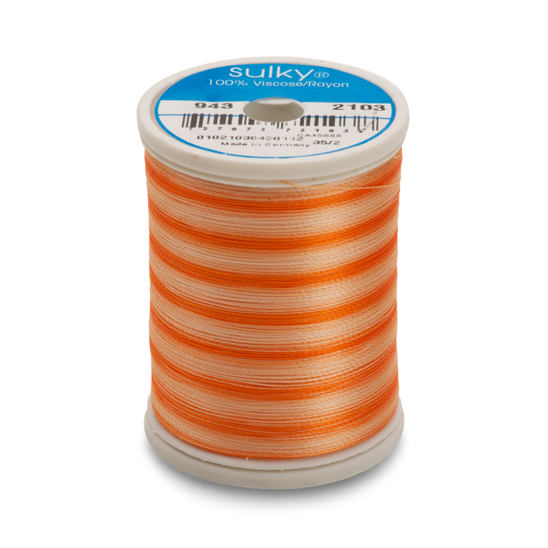 Sulky 40 Wt. Rayon Variegated Thread - Vari-Oranges - 850 yd. Spool