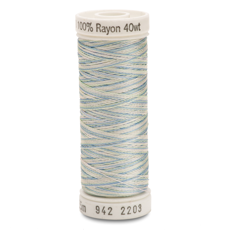 Sulky 40 Wt. Rayon Multi-Color Thread - Baby Pink/Mint/Blue - 250 yd. Spool