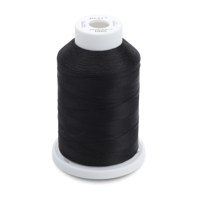 Sulky 40 Wt. Rayon Thread- Black - 1,500 yd. Spool