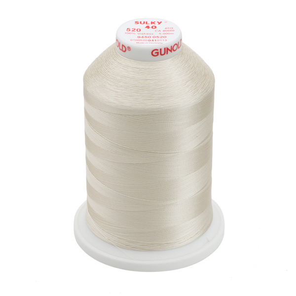 Sulky 40 Wt. Rayon Thread- Bone - 5,500 yd. Jumbo Cone