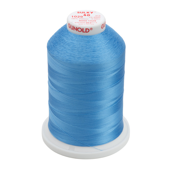 Sulky 40 Wt. Rayon Thread- Med. Blue - 5,500 yd. Jumbo Cone