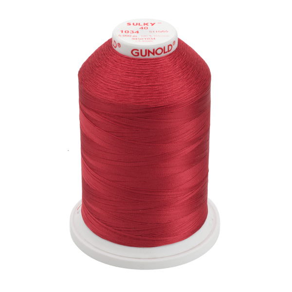 Sulky 40 Wt. Rayon Thread- Burgundy - 5,500 yd. Jumbo Cone