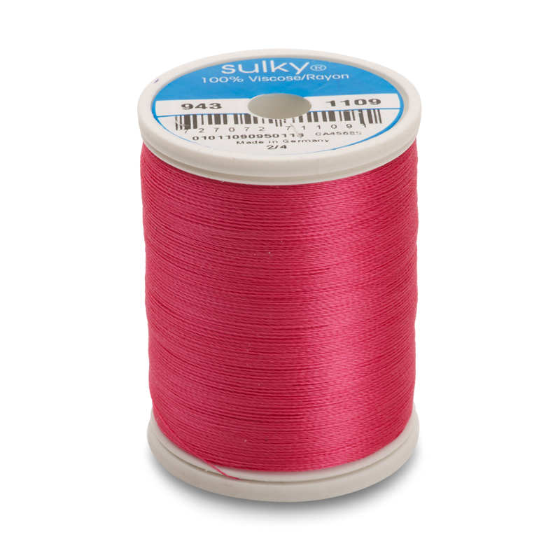 Sulky 40 Wt. Rayon Thread- Hot Pink - 850 yd. Spool