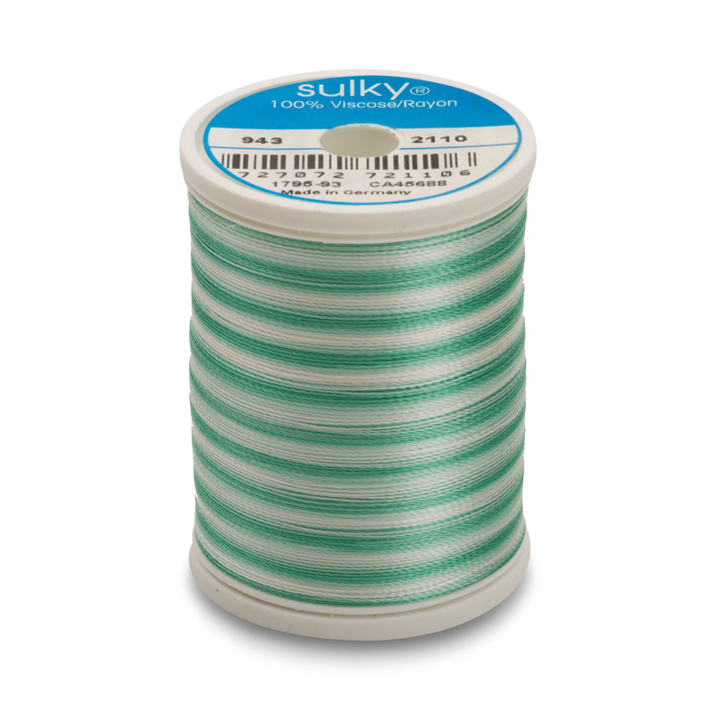 Sulky 40 Wt. Rayon Variegated Thread - Vari-True Greens - 850 yd. Spool