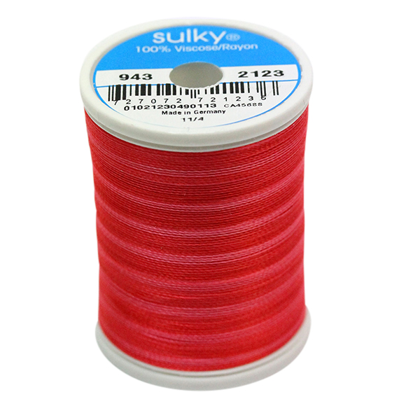 Sulky 40 Wt. Rayon Variegated Thread - Vari-Reds - 850 yd. Spool
