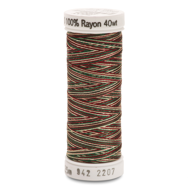Sulky 40 Wt. Rayon Multi-Color Thread - Green/Burgundy/Tan - 250 yd. Spool