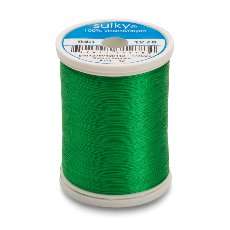 Sulky 40 Wt. Rayon Thread- Bright Green - 850 yd. Spool