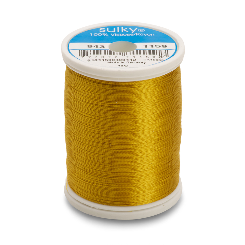 Sulky 40 Wt. Rayon Thread- Temple Gold - 850 yd. Spool