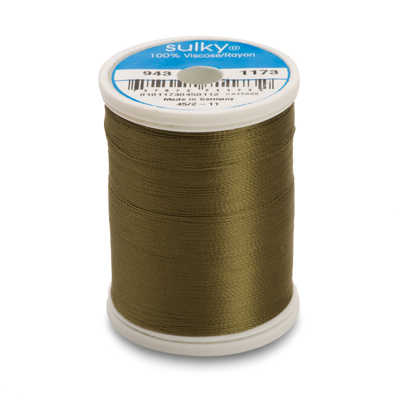 Sulky 40 Wt. Rayon Thread- Med. Army Green - 850 yd. Spool