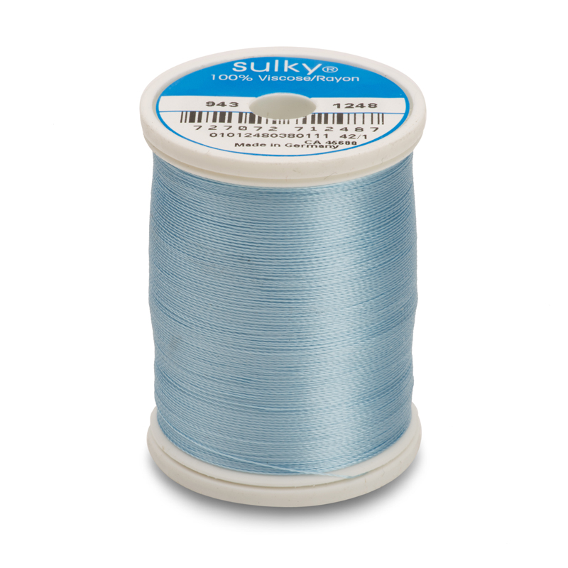 Sulky 40 Wt. Rayon Thread- Med. Pastel Blue - 850 yd. Spool