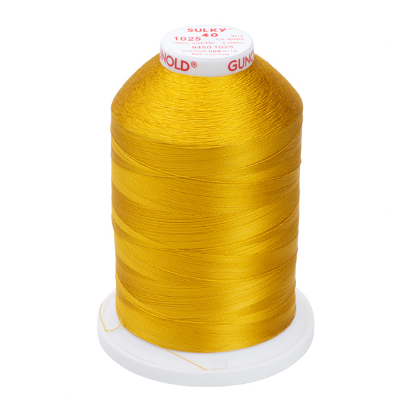 Sulky 40 Wt. Rayon Thread- Mine Gold - 5,500 yd. Jumbo Cone