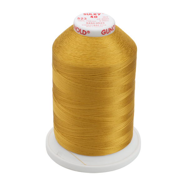 Sulky 40 Wt. Rayon Thread- Autumn Gold - 5,500 yd. Jumbo Cone