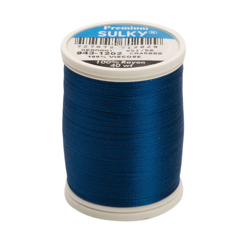 Sulky 40 Wt. Rayon Thread- Deep Turquoise - 850 yd. Spool