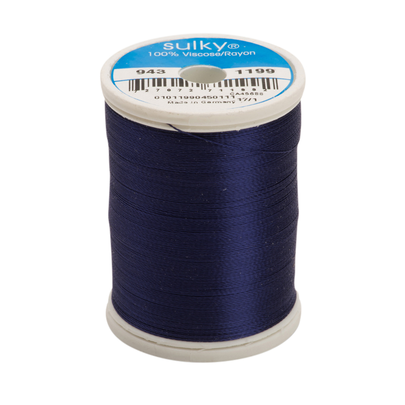 Sulky 40 Wt. Rayon Thread- Admiral Navy Blue - 850 yd. Spool