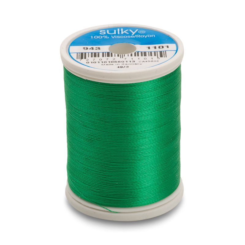 Sulky 40 Wt. Rayon Thread- True Green - 850 yd. Spool
