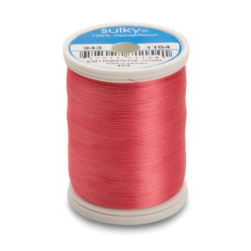 Sulky 40 Wt. Rayon Thread- Coral - 850 yd. Spool