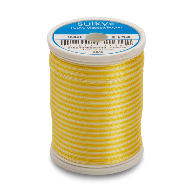 Sulky 40 Wt. Rayon Variegated Thread - Vari-Golden Yellows - 850 yd. Spool