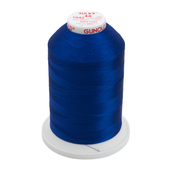 Sulky 40 Wt. Rayon Thread- Bright Navy Blue - 5,500 yd. Jumbo Cone