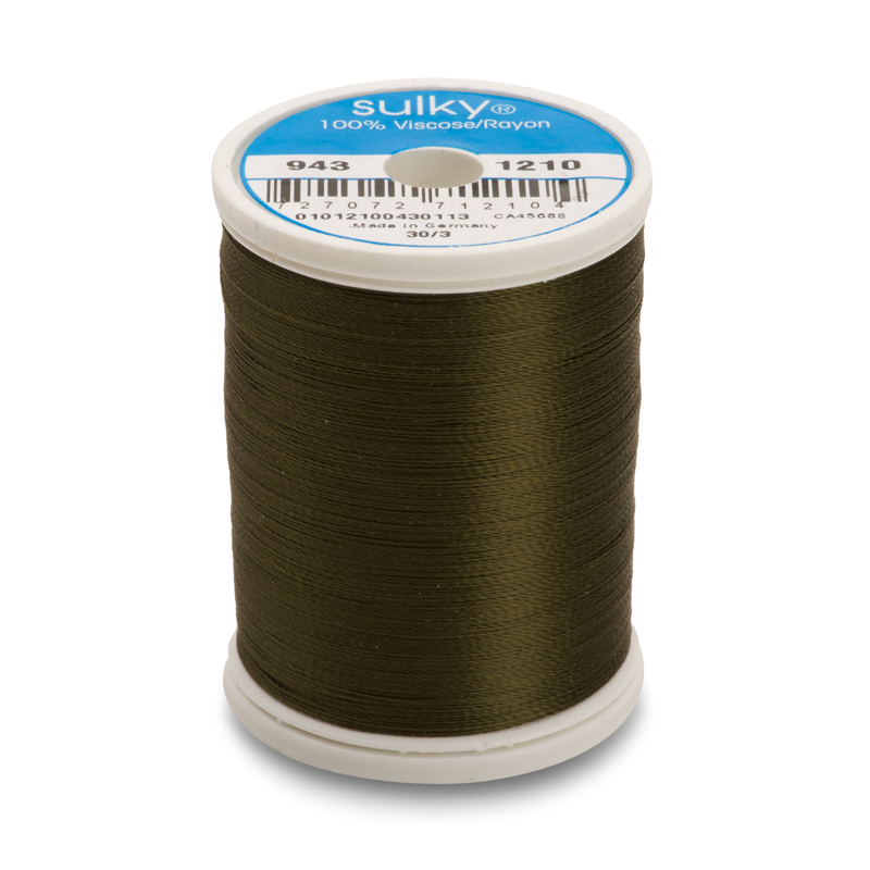 Sulky 40 Wt. Rayon Thread- Dk. Army Green - 850 yd. Spool