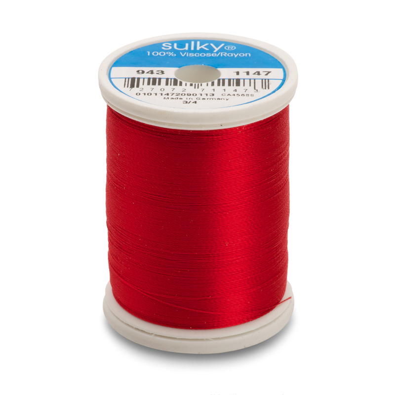 Sulky 40 Wt. Rayon Thread- Christmas Red - 850 yd. Spool
